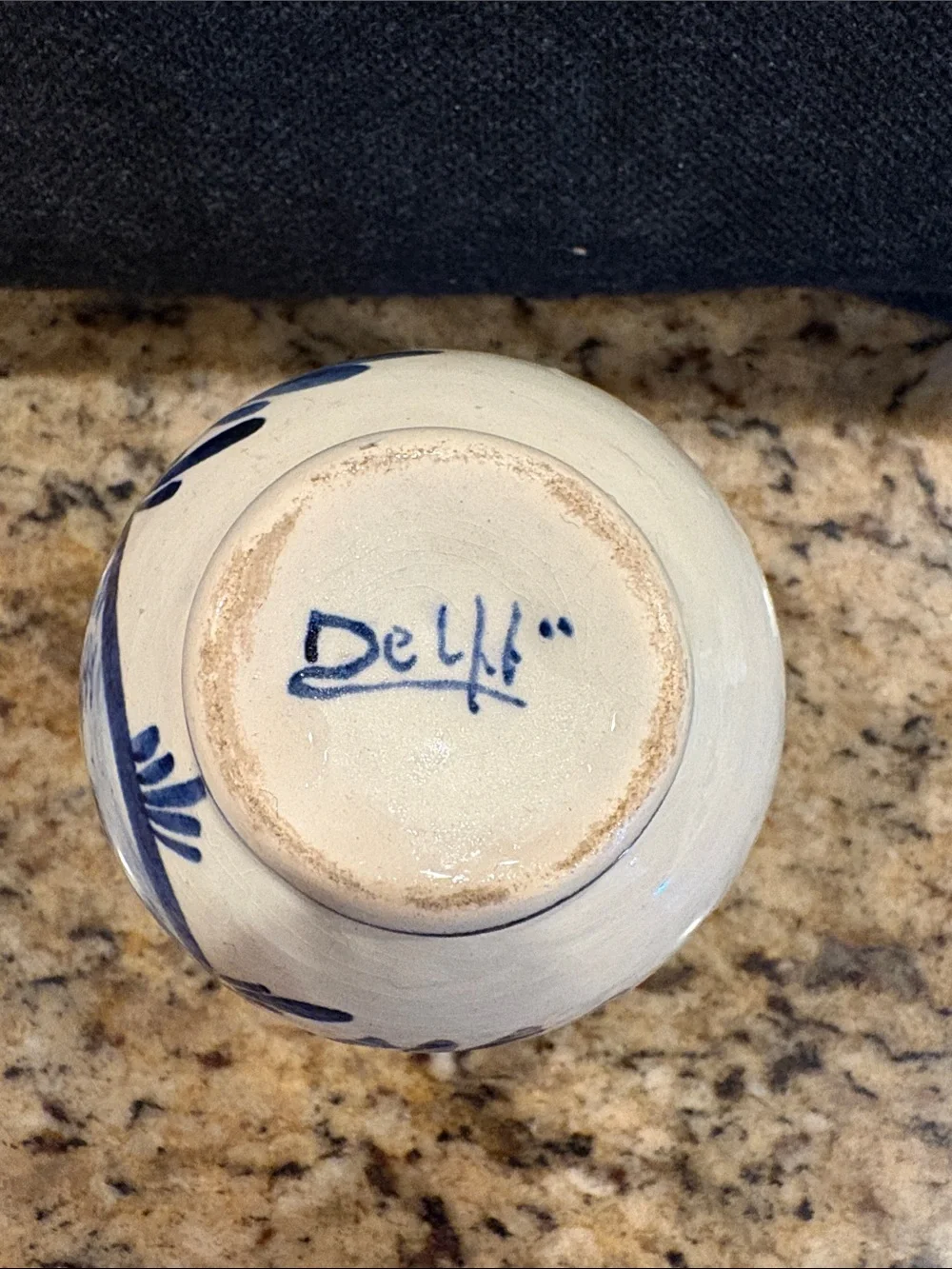 Delft Hand Painted Signed Blue & White Ceramic Windmill Vase, Dutch Decor